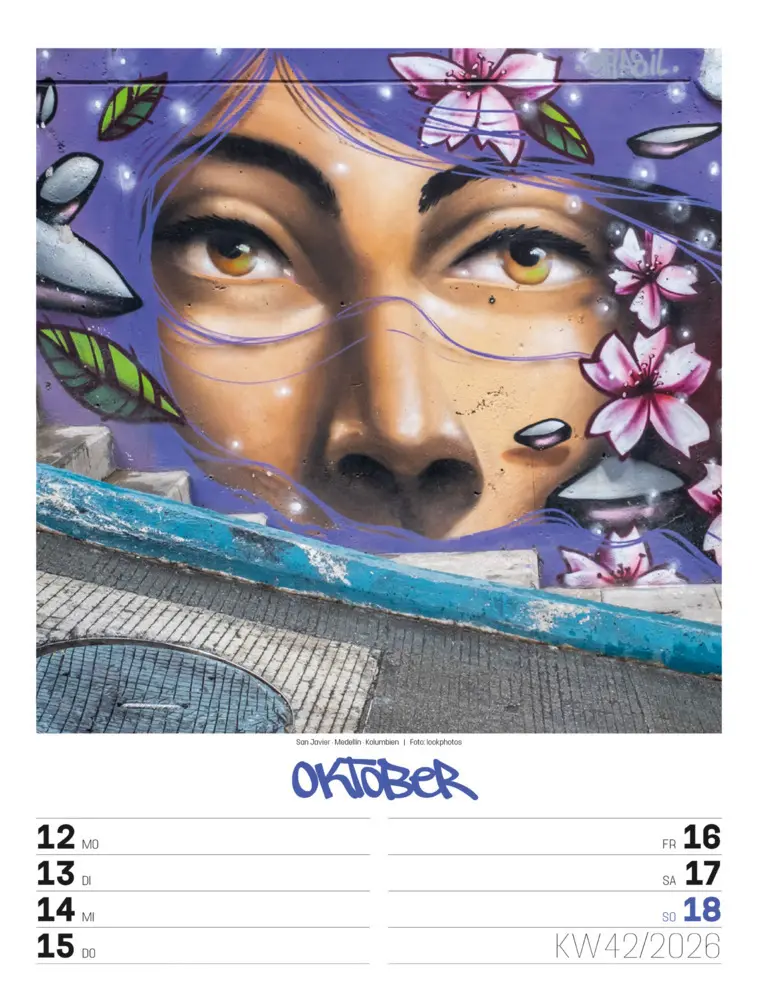 Bild: 9783838436296 | Street Art Wochenplaner Kalender 2026 | Ackermann Kunstverlag GmbH