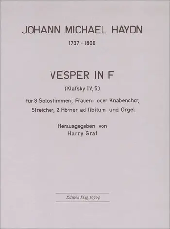 Vesper F-Dur Mh 548