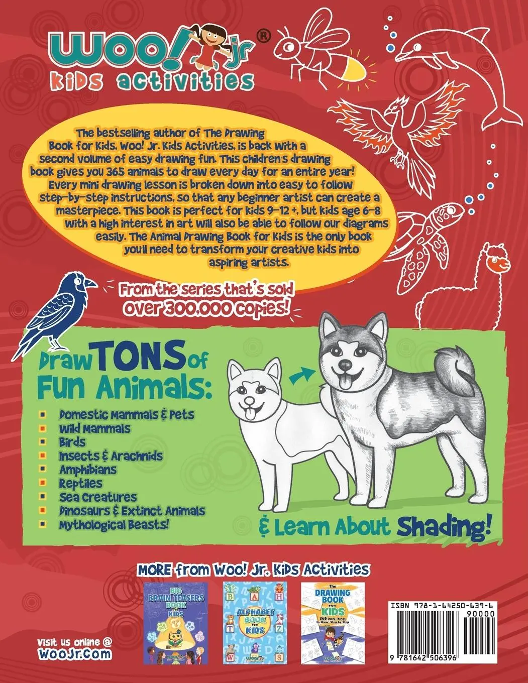 Rückseite: 9781642506396 | The Animal Drawing Book for Kids | Woo! Jr. Kids Activities | Buch