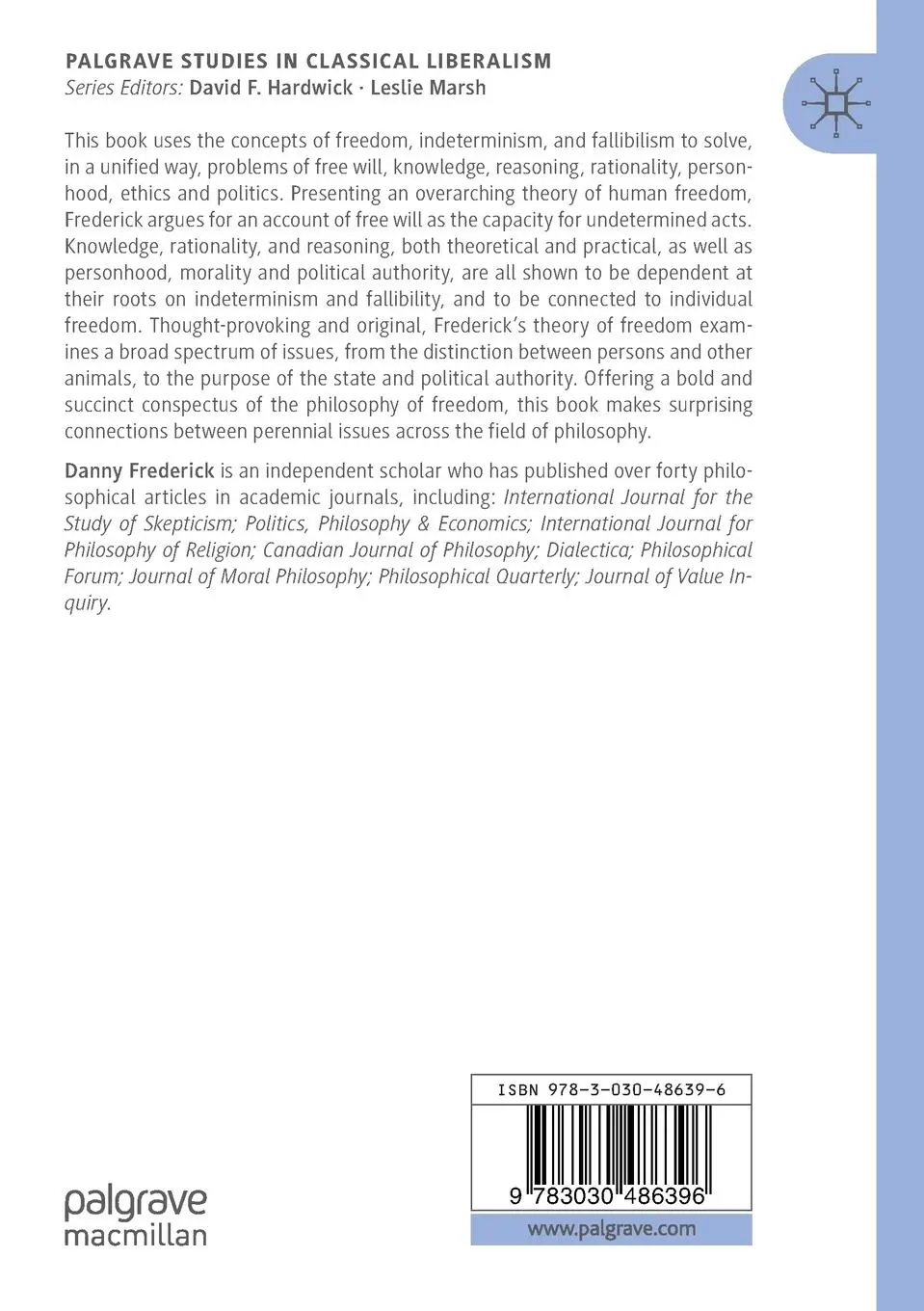 Rückseite: 9783030486396 | Freedom, Indeterminism, and Fallibilism | Danny Frederick | Buch | ix