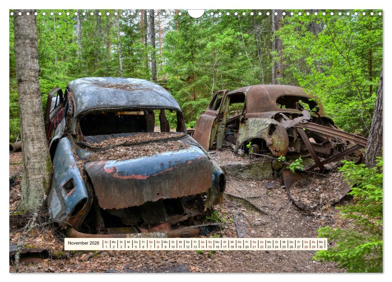 Bild: 9783457276396 | Autowracks - Verlorener Glanz 2026 (Wandkalender 2026 DIN A3 quer),...