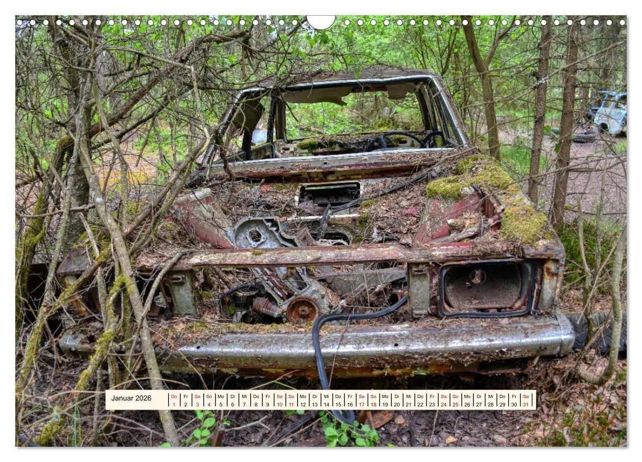 Bild: 9783457276396 | Autowracks - Verlorener Glanz 2026 (Wandkalender 2026 DIN A3 quer),...