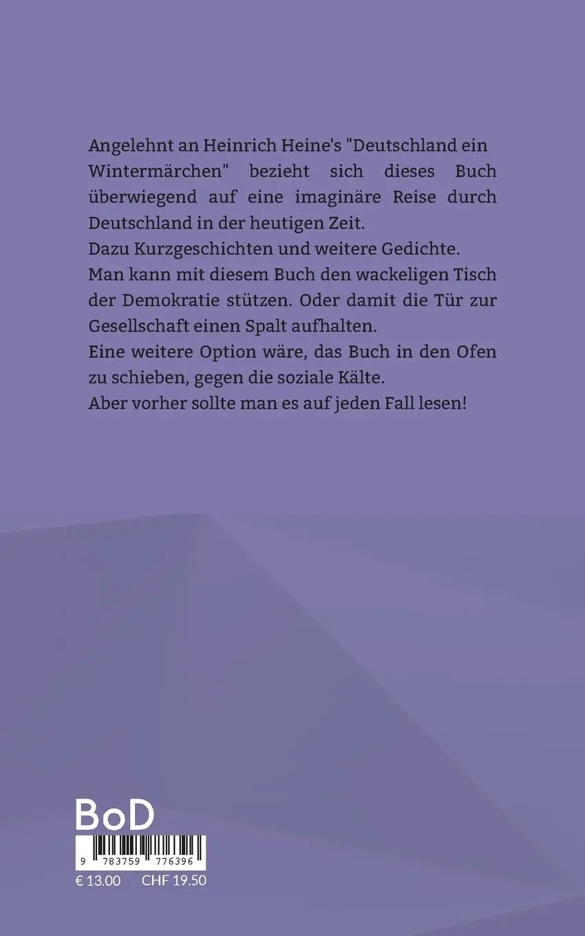 Rückseite: 9783759776396 | Deutschland ein Trauermärchen | . | Jörg Müffelmann | Taschenbuch