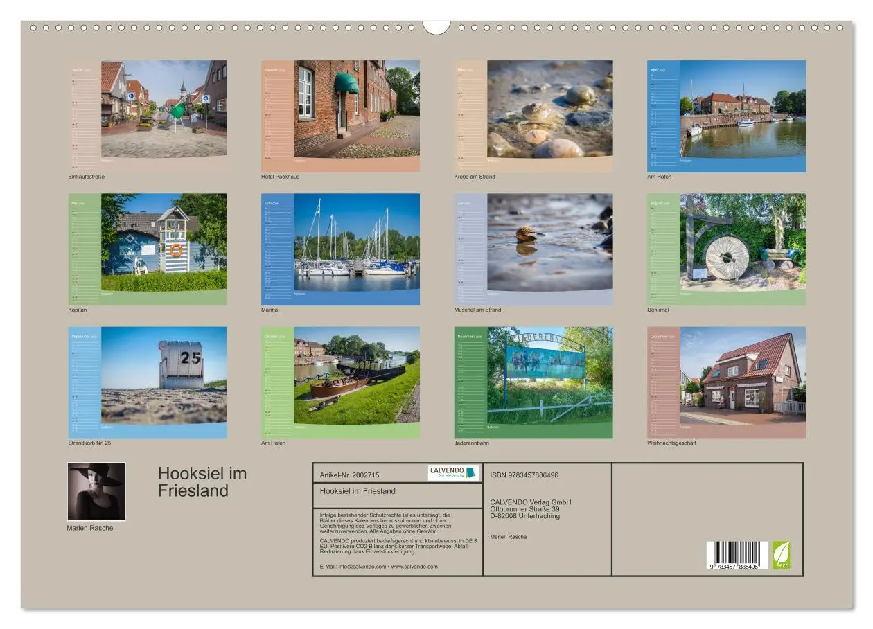 Bild: 9783457886496 | Hooksiel im Friesland (Wandkalender 2026 DIN A2 quer), CALVENDO...