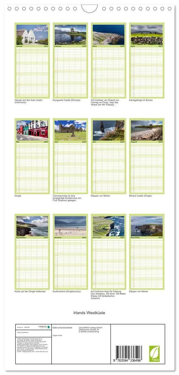 Bild: 9783594336496 | Familienplaner 2027 - Irlands Westküste mit 5 Spalten...