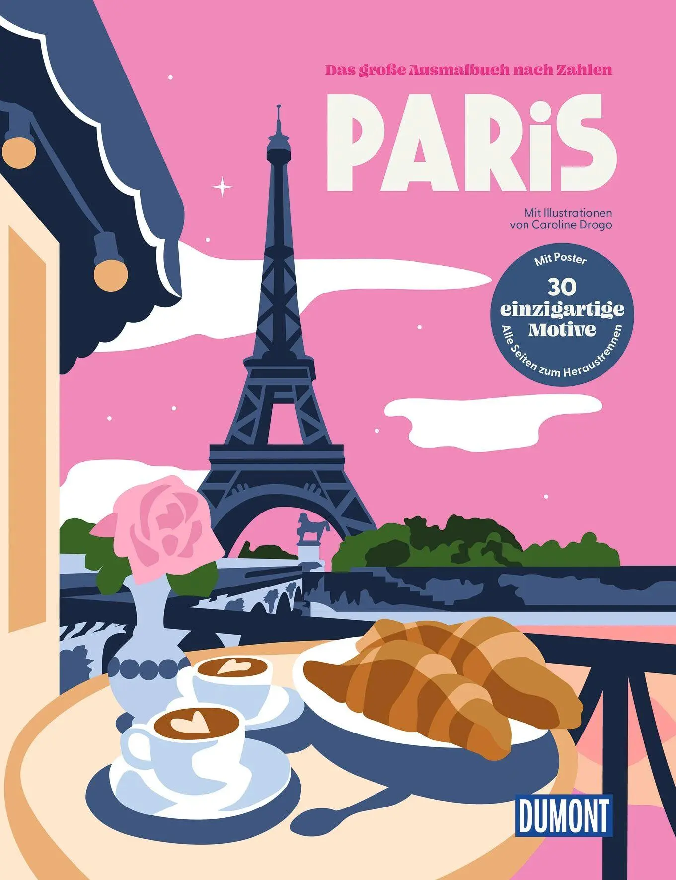 Cover: 9783616036496 | Paris - Das große Ausmalbuch nach Zahlen | Caroline Drogo | Buch