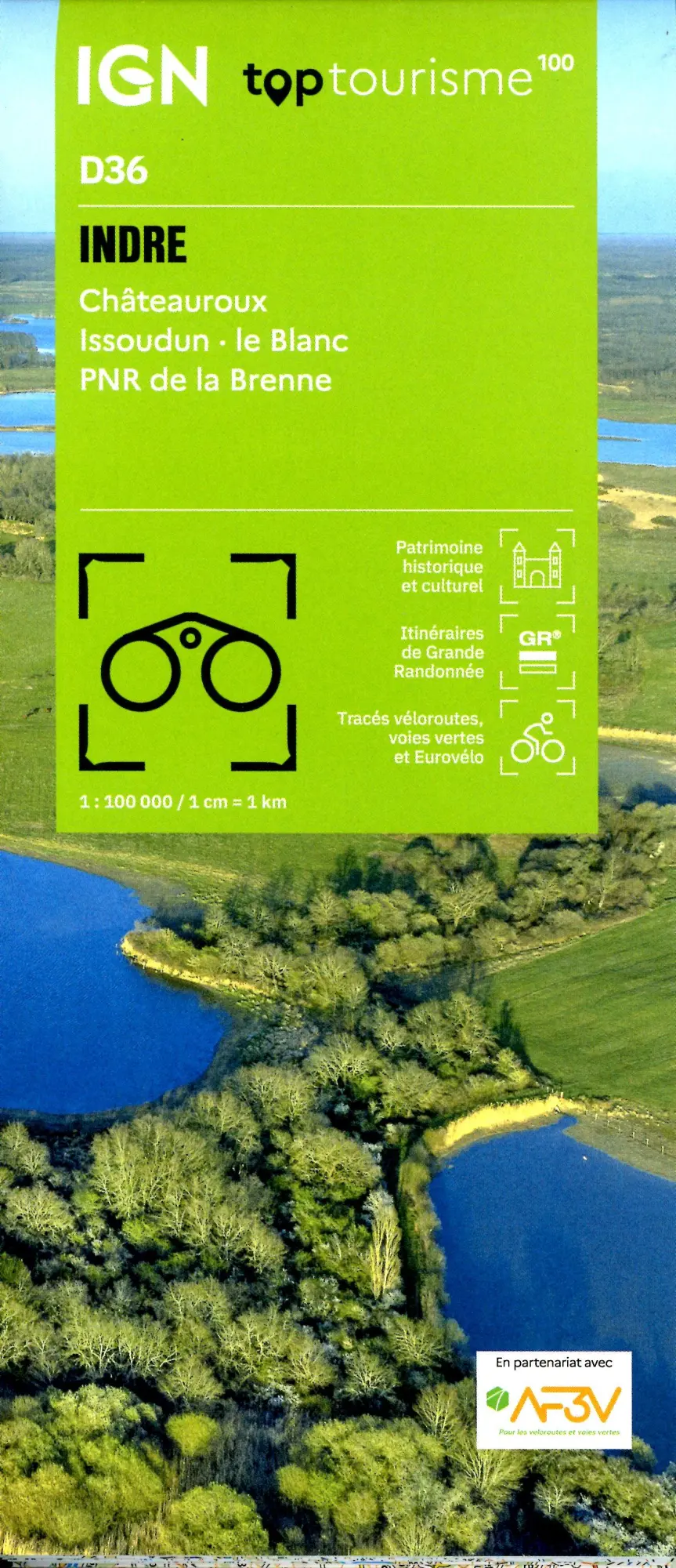 Cover: 9782758556596 | Indre Châteauroux | (Land-)Karte | IGN Top 100 départemental | 2025