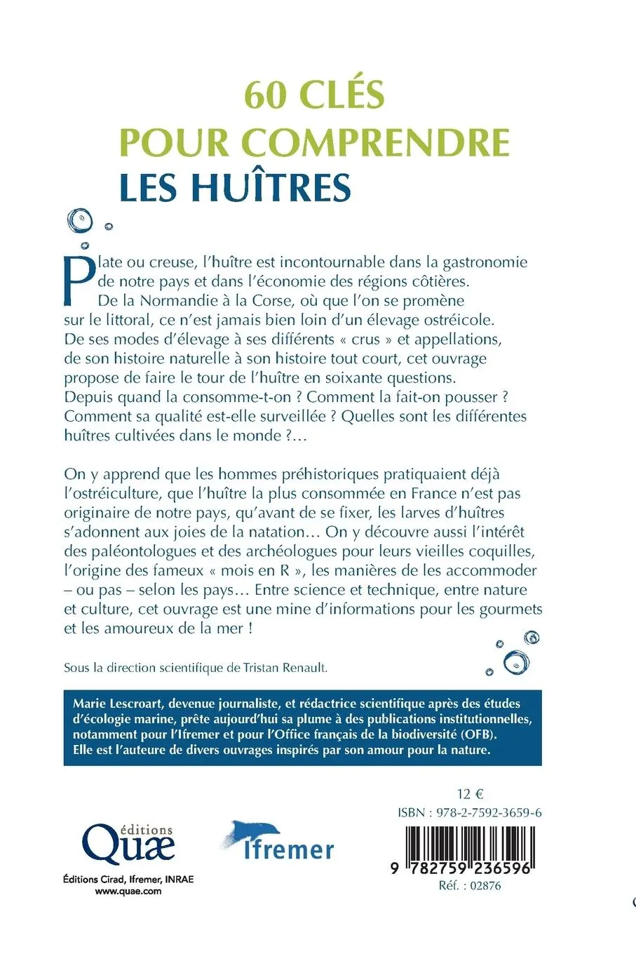Rückseite: 9782759236596 | 60 clés pour comprendre les huîtres | Marie Lescroart | Taschenbuch