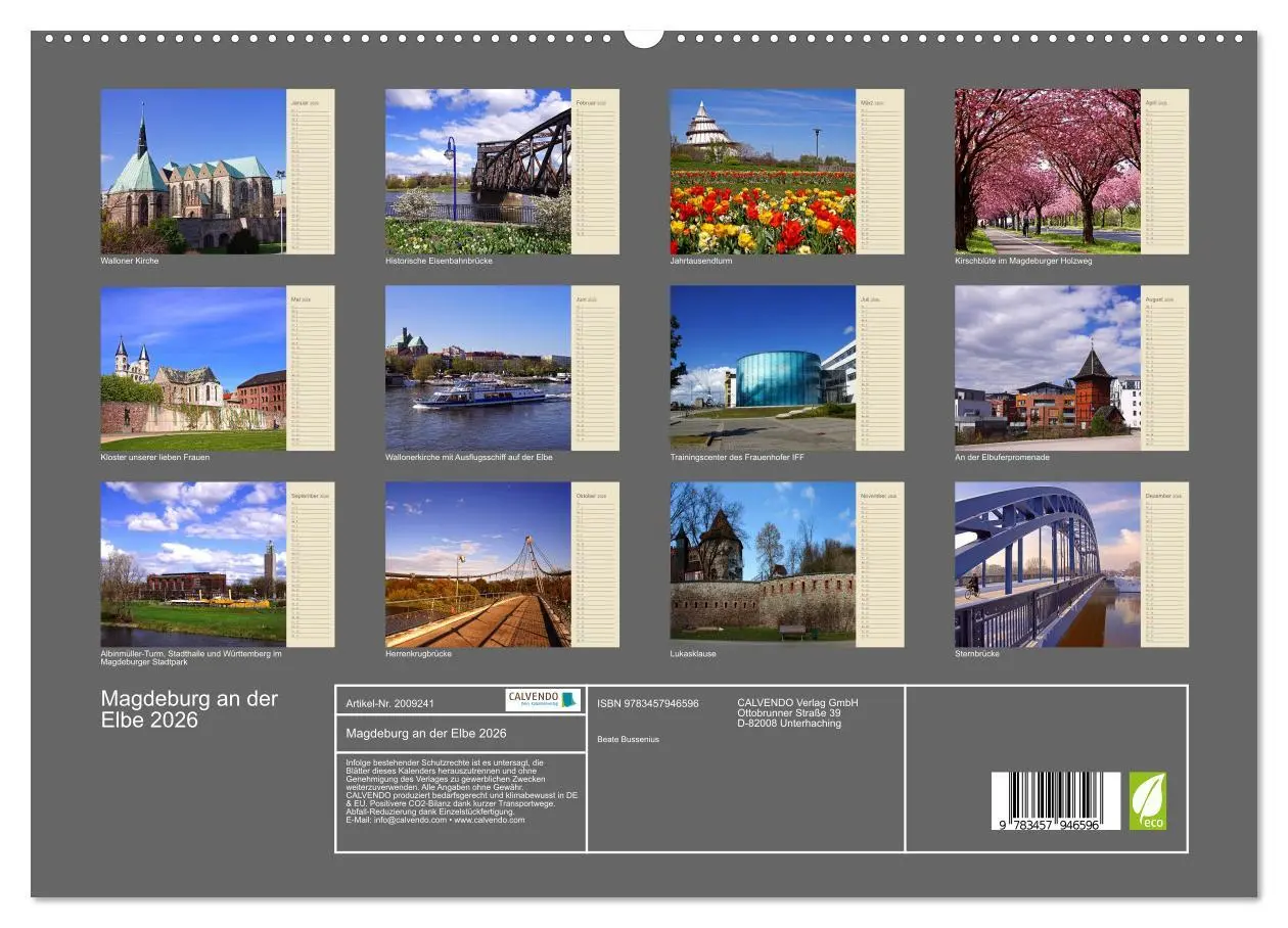 Bild: 9783457946596 | Magdeburg an der Elbe 2026 (hochwertiger Premium Wandkalender 2026...