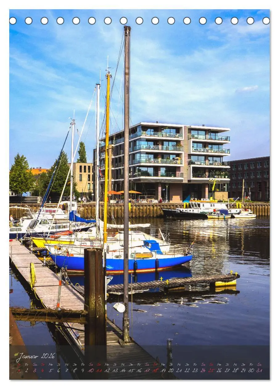 Bild: 9783516416596 | Oldenburg am Wasser (Tischkalender 2026 DIN A5 hoch), CALVENDO...