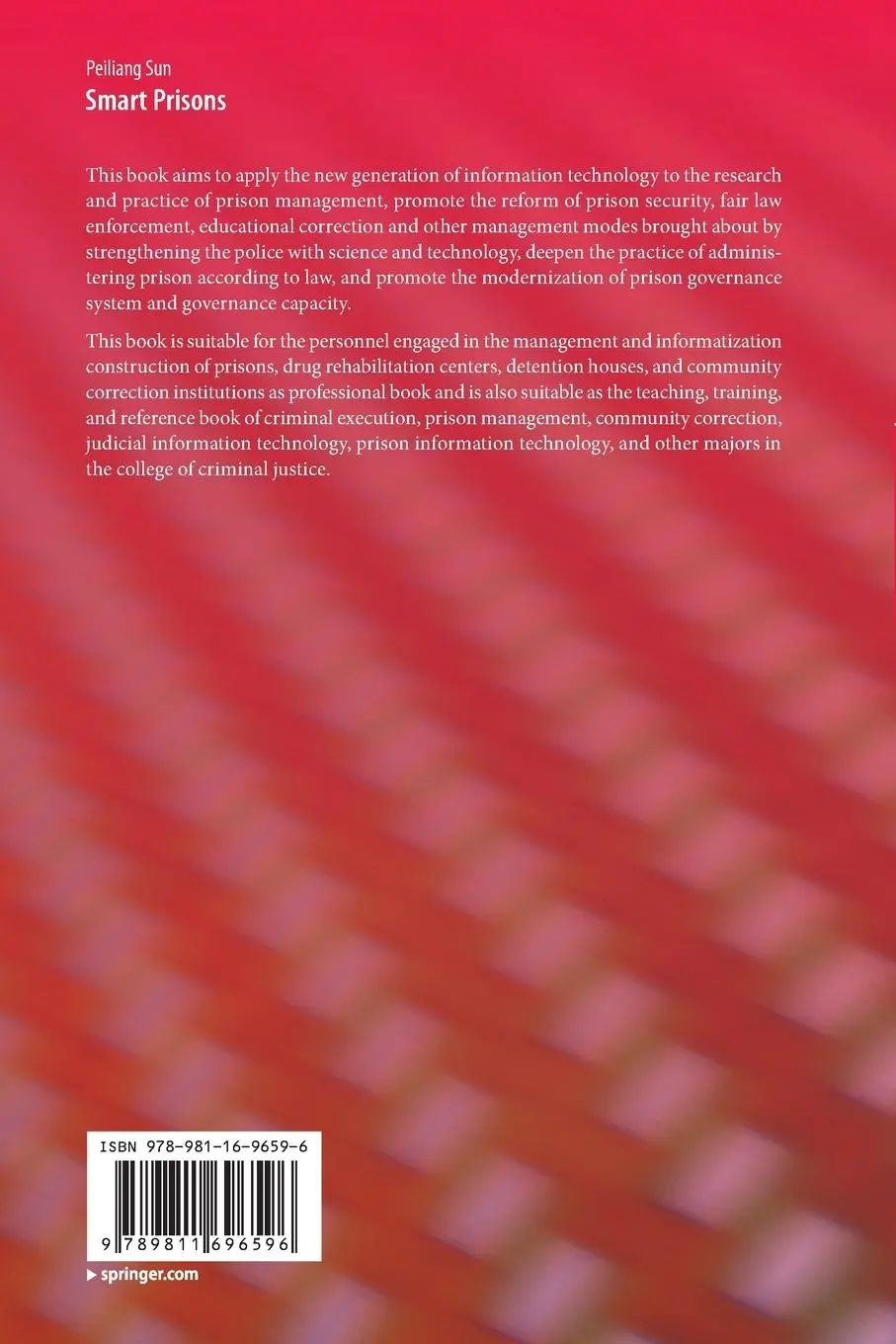 Rückseite: 9789811696596 | Smart Prisons | Peiliang Sun | Taschenbuch | xi | Englisch | 2023