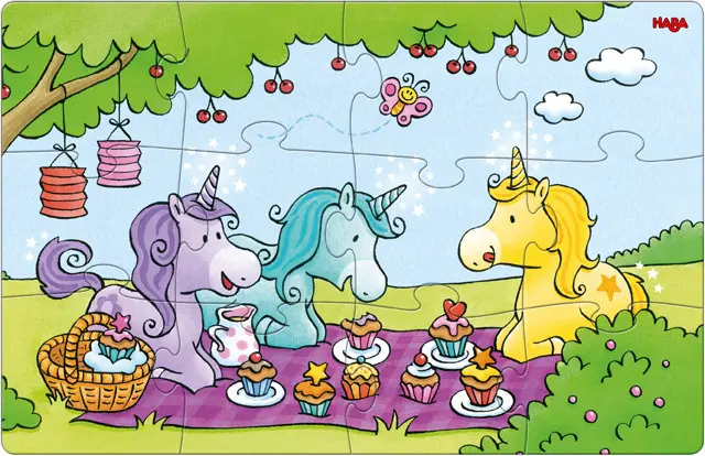 Bild: 4010168256696 | Puzzles Einhorn Glitzerglück, Rosalie &amp; Friends (Kinderpuzzle) | Spiel