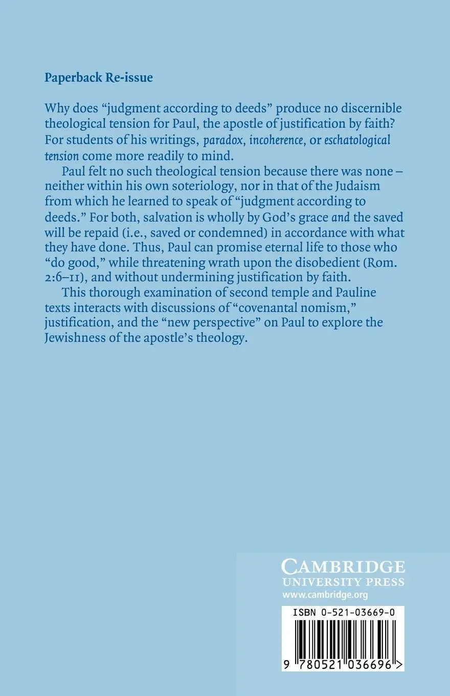 Rückseite: 9780521036696 | Paul, Judaism, and Judgment According to Deeds | Kent L. Yinger | Buch