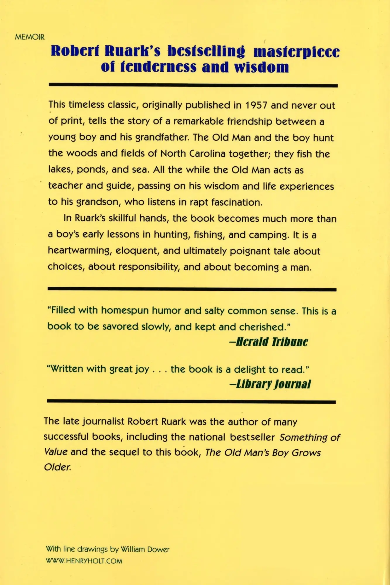 Rückseite: 9780805026696 | The Old Man and the Boy | Robert Ruark | Taschenbuch | Englisch | 1993
