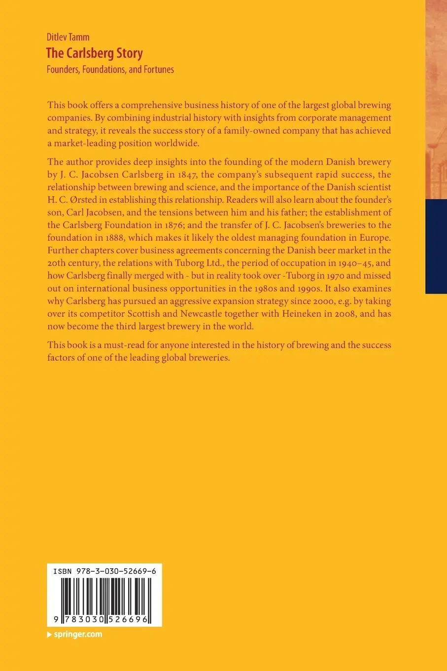 Rückseite: 9783030526696 | The Carlsberg Story | Founders, Foundations, and Fortunes | Tamm | xii
