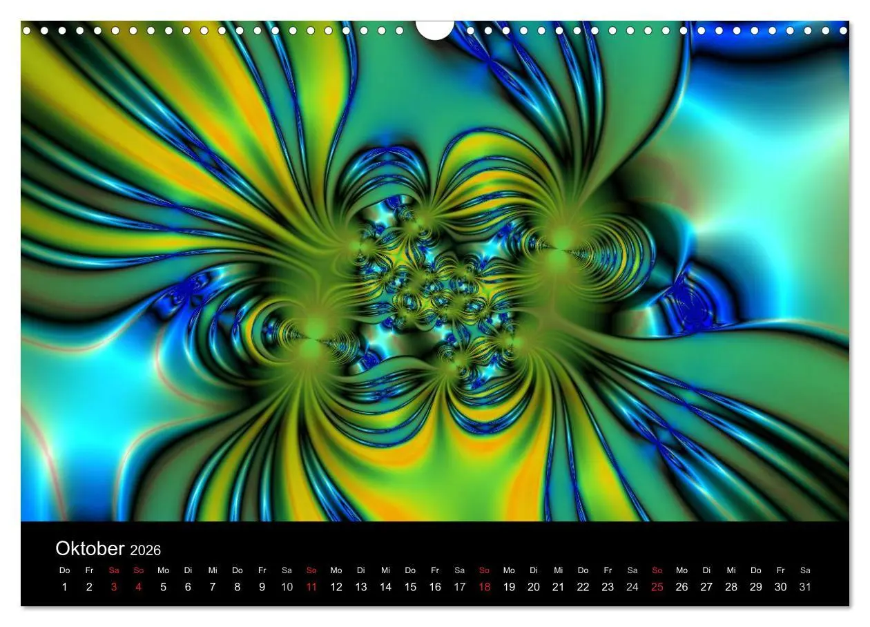Bild: 9783516196696 | Fraktale Welten 2 (Wandkalender 2026 DIN A3 quer), CALVENDO...