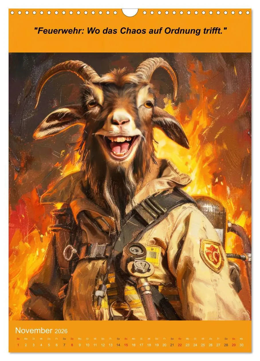 Bild: 9783516266696 | Der tierisch lustige Feuerwehrkalender (Wandkalender 2026 DIN A3...