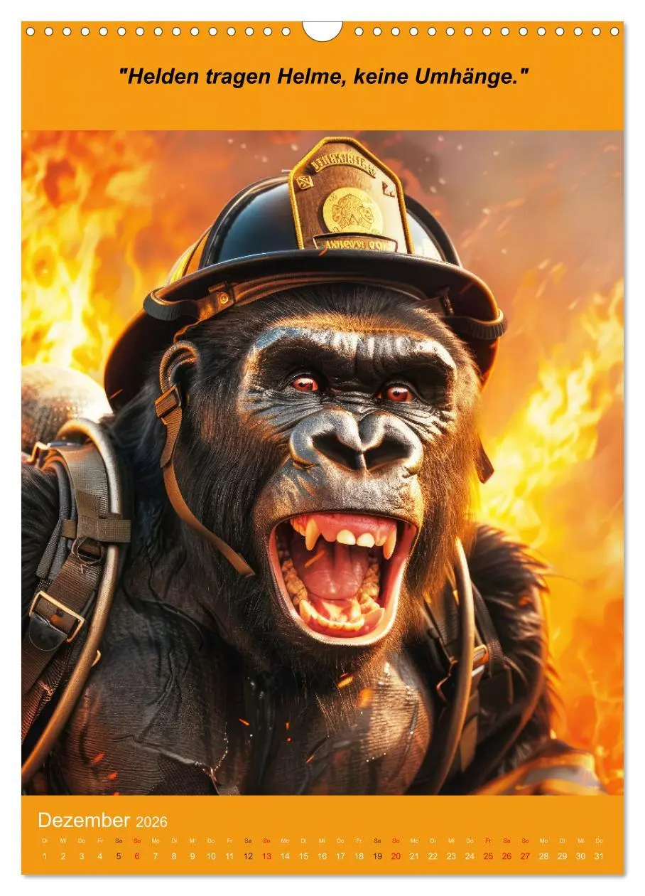 Bild: 9783516266696 | Der tierisch lustige Feuerwehrkalender (Wandkalender 2026 DIN A3...