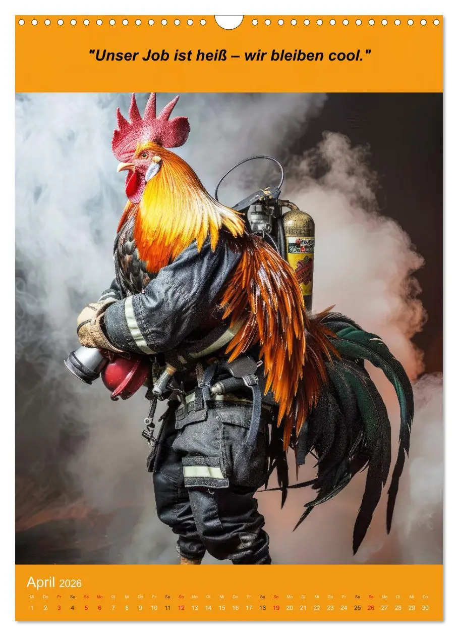 Bild: 9783516266696 | Der tierisch lustige Feuerwehrkalender (Wandkalender 2026 DIN A3...