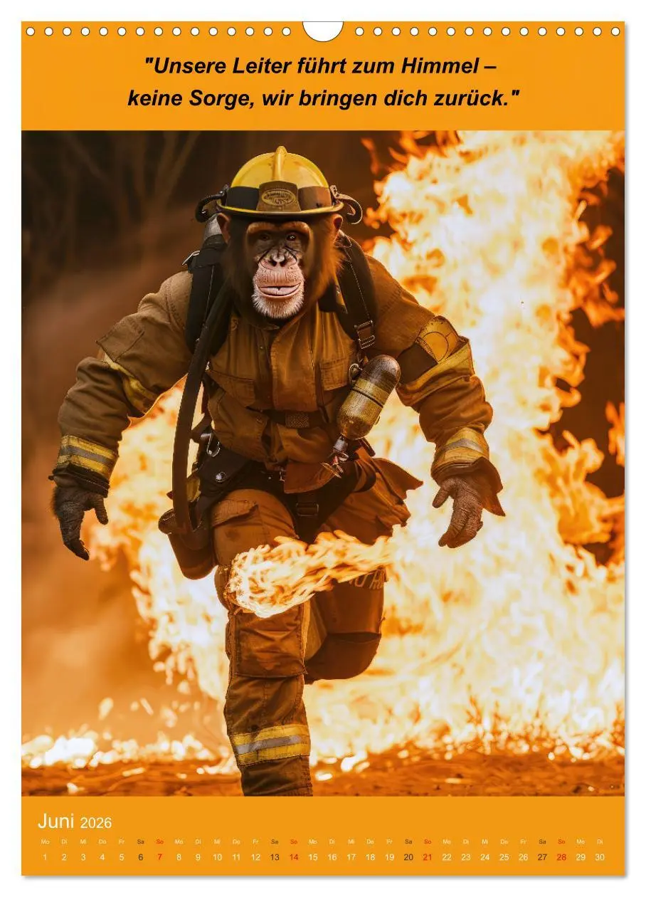 Bild: 9783516266696 | Der tierisch lustige Feuerwehrkalender (Wandkalender 2026 DIN A3...
