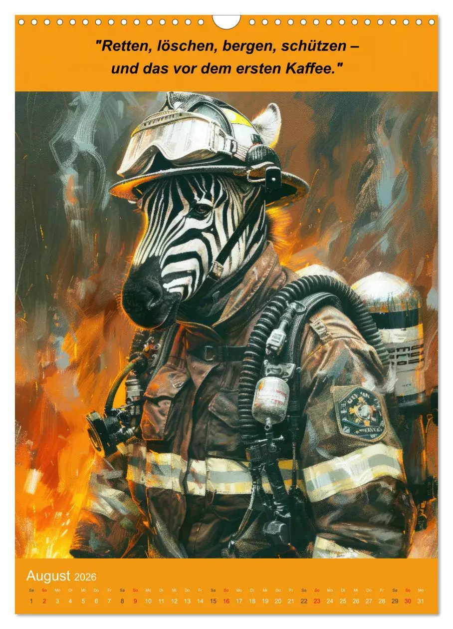 Bild: 9783516266696 | Der tierisch lustige Feuerwehrkalender (Wandkalender 2026 DIN A3...
