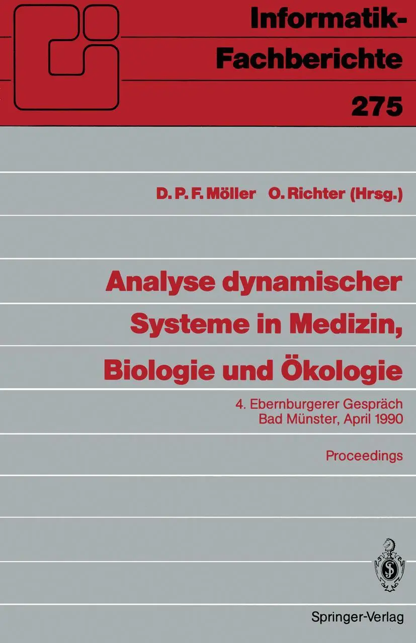 Cover: 9783540546696 | Analyse dynamischer Systeme in Medizin, Biologie und Ökologie | Buch