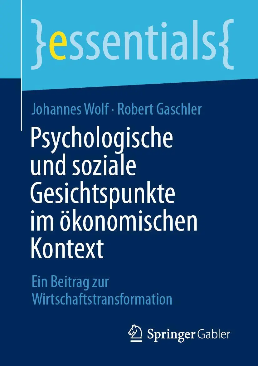 Cover: 9783658526696 | Psychologische und soziale Gesichtspunkte im ökonomischen Kontext
