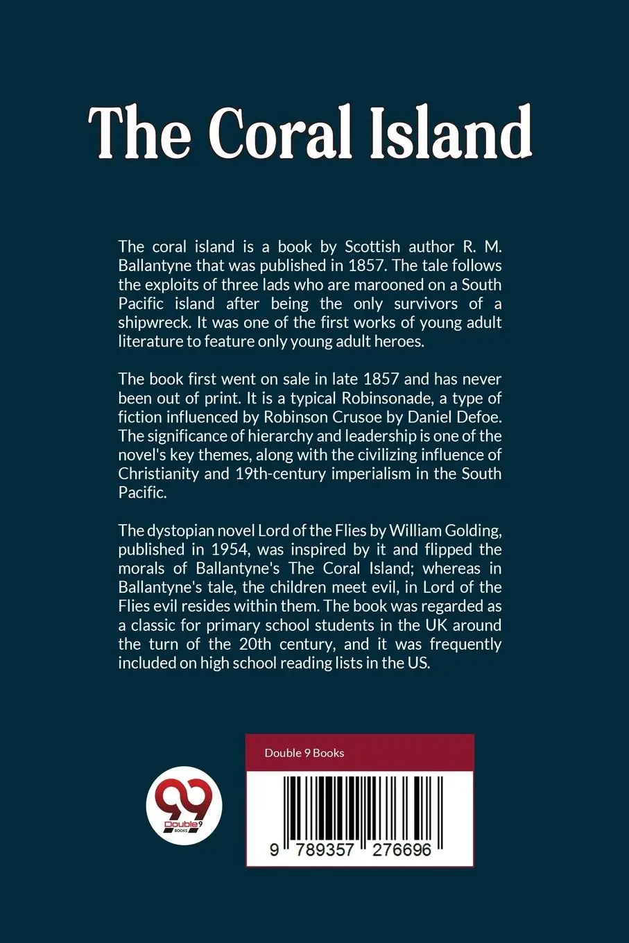 Rückseite: 9789357276696 | The Coral Island | R. M. Ballantyne | Taschenbuch | Englisch | 2023