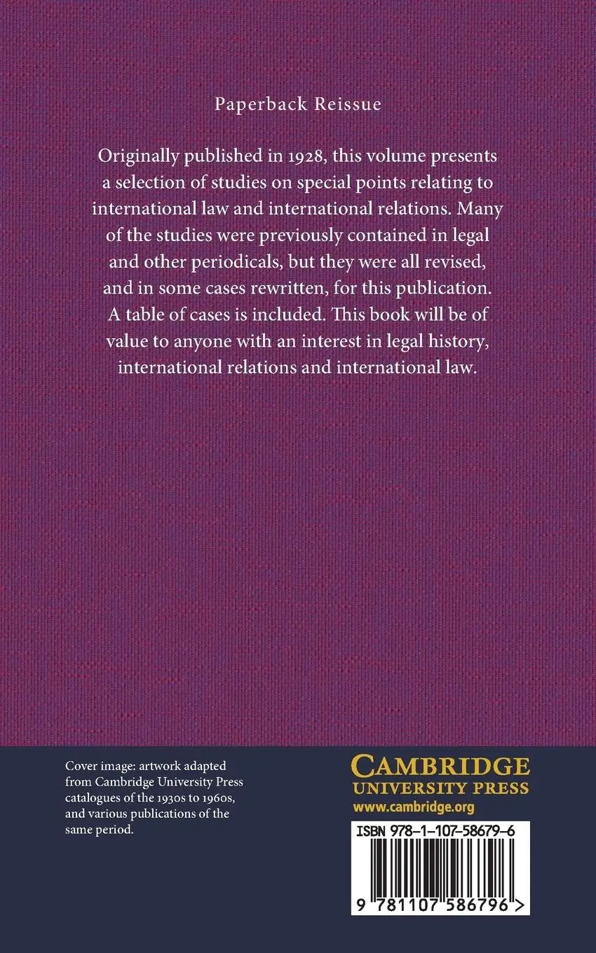 Rückseite: 9781107586796 | Studies in International Law and Relations | A. Pearce Higgins | Buch