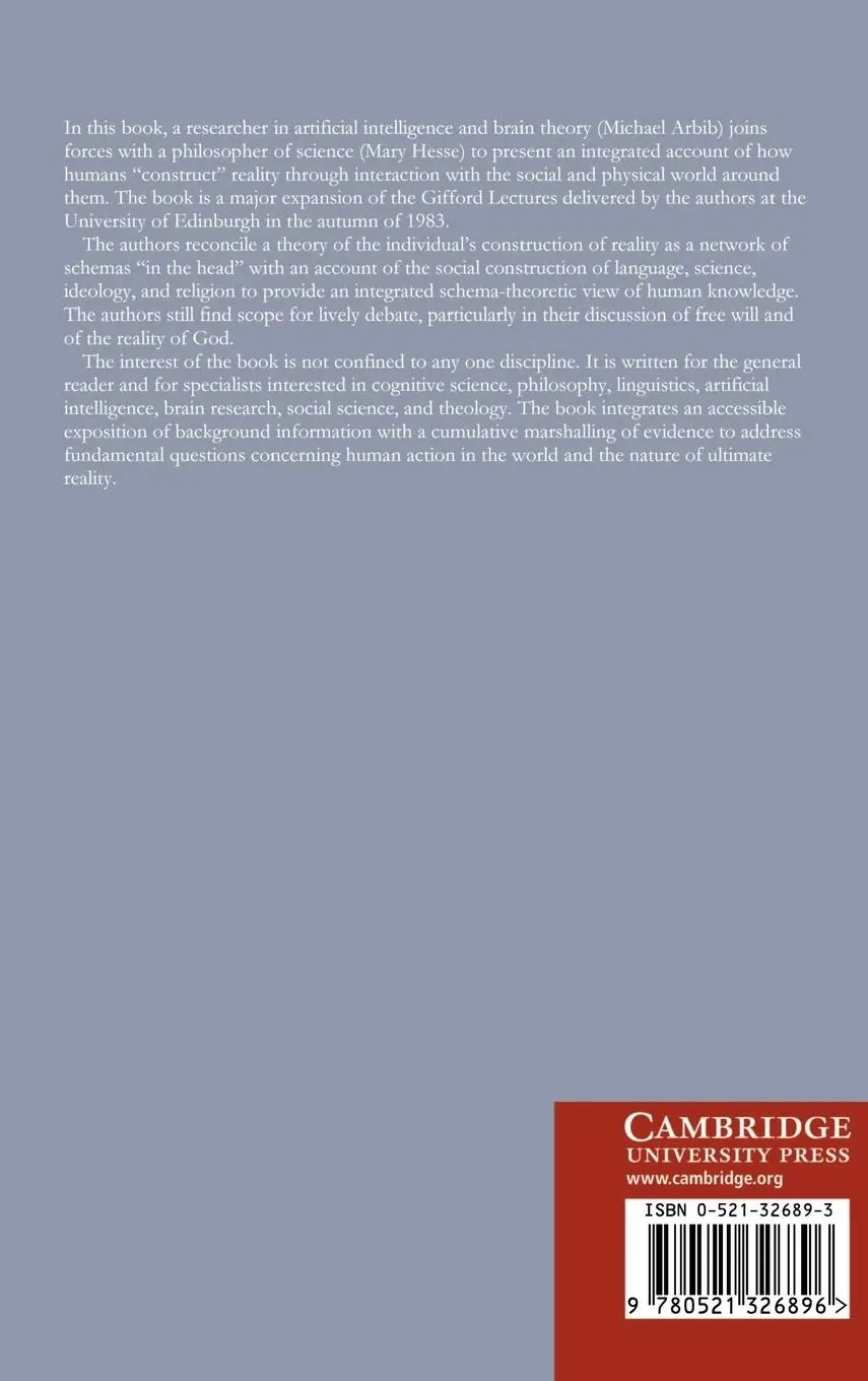 Rückseite: 9780521326896 | The Construction of Reality | Michael A. Arbib (u. a.) | Buch | 2003
