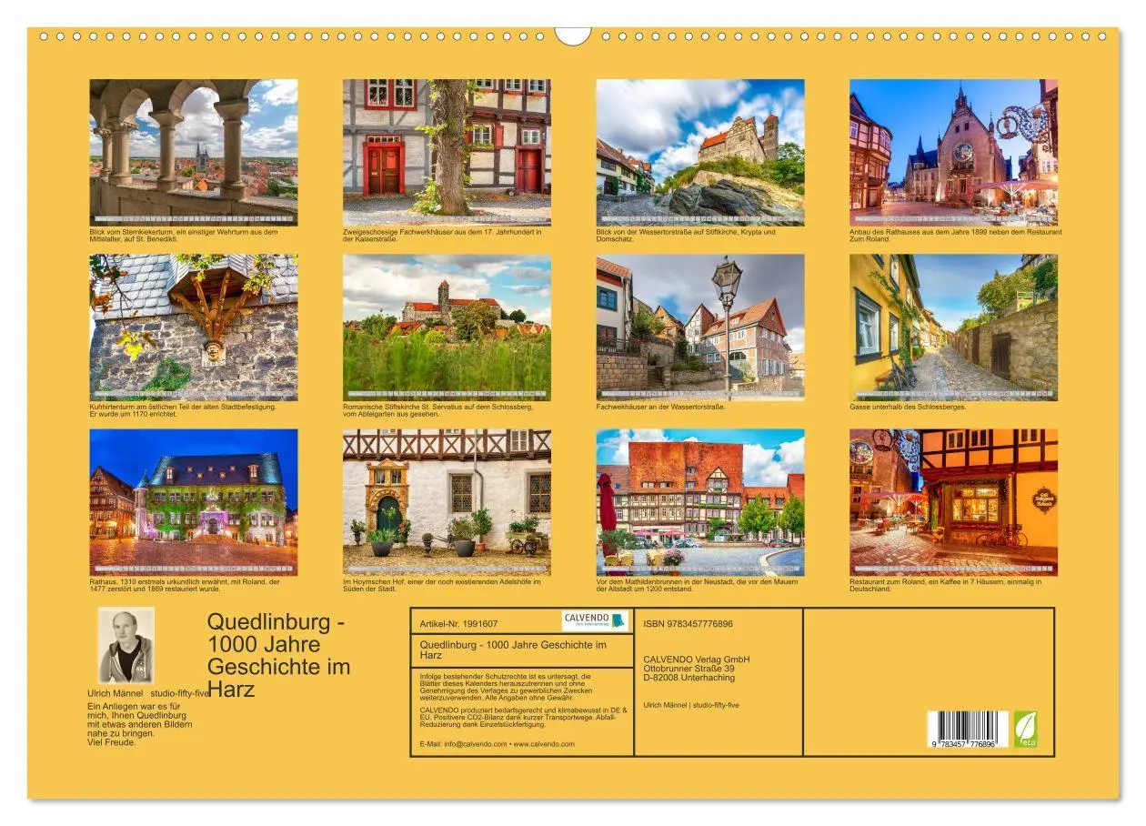 Bild: 9783457776896 | Quedlinburg - 1000 Jahre Geschichte im Harz (Wandkalender 2026 DIN...