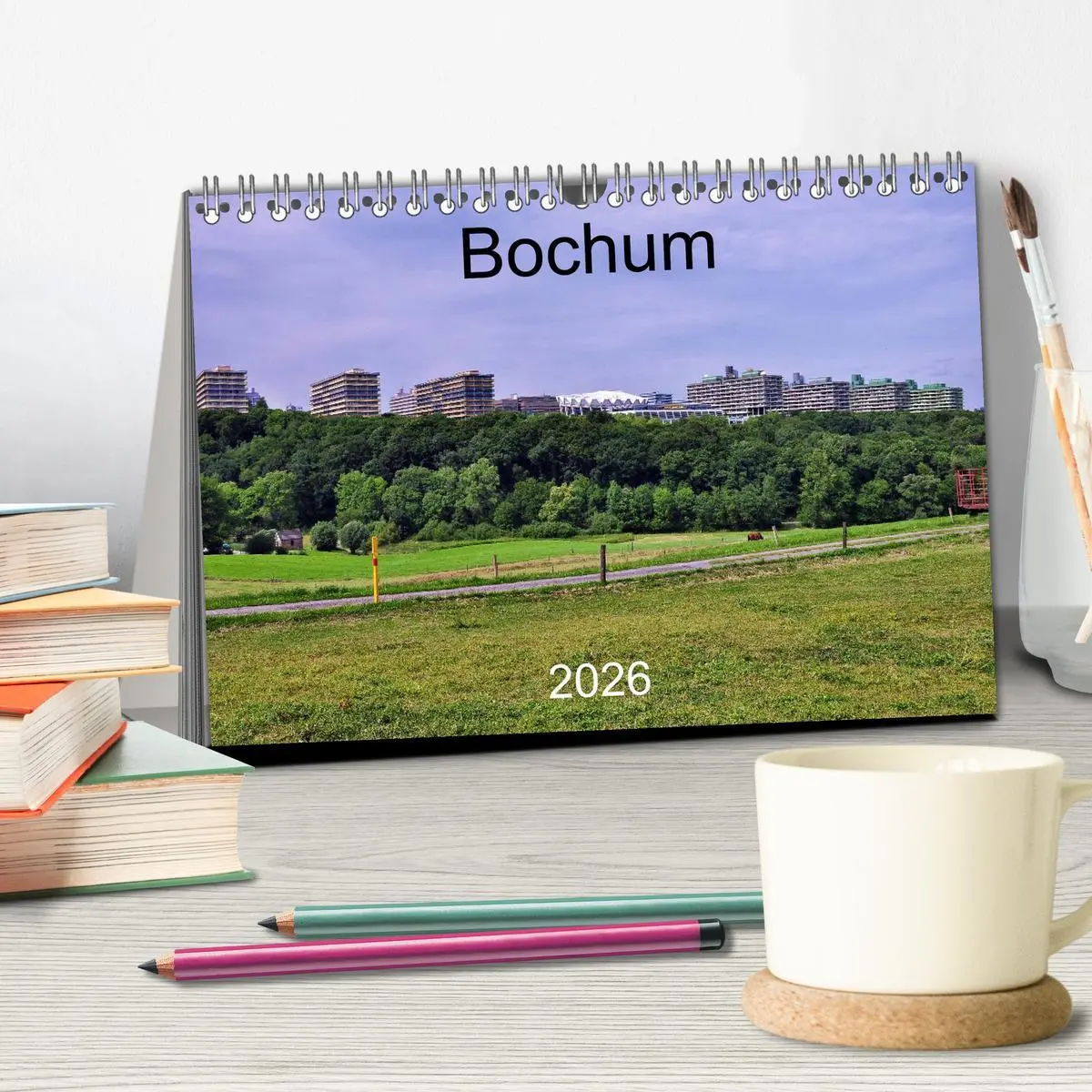 Bild: 9783516176896 | Bochum (Tischkalender 2026 DIN A5 quer), CALVENDO Monatskalender