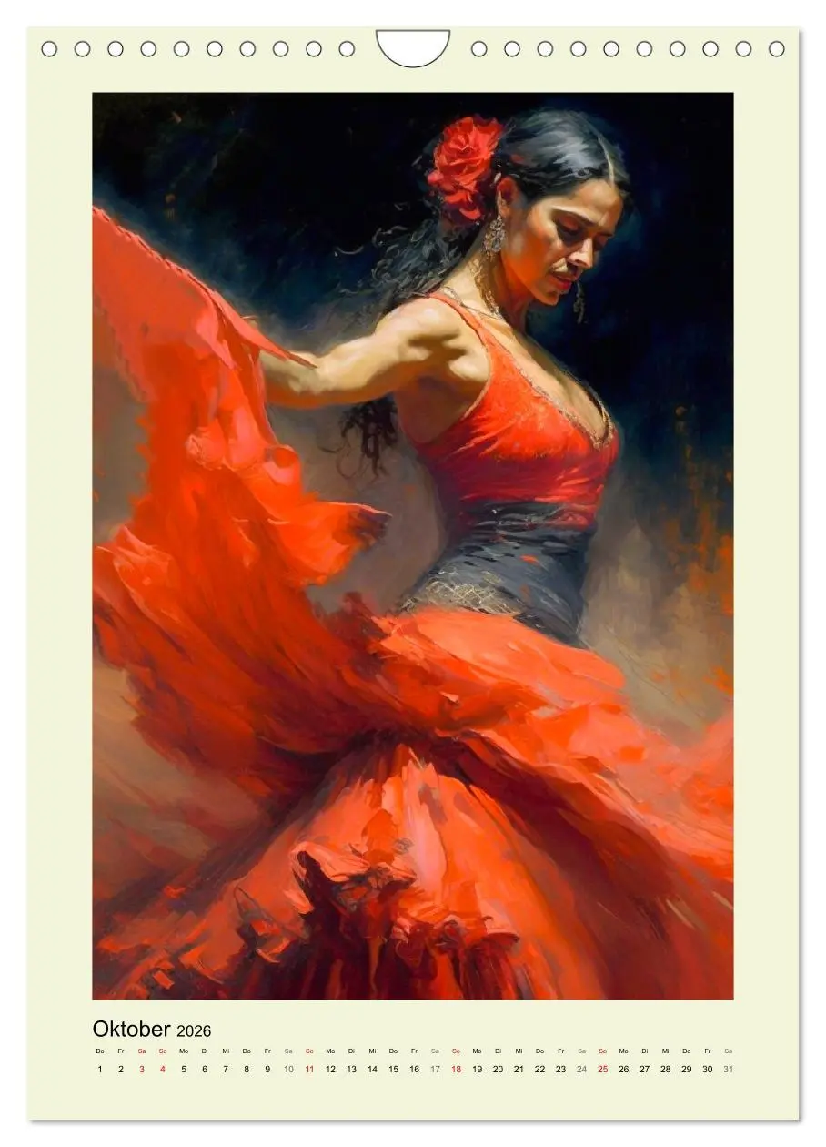 Bild: 9783516316896 | Flamenco. Anmutige Tänzerinnen. Illustrationen (Wandkalender 2026...