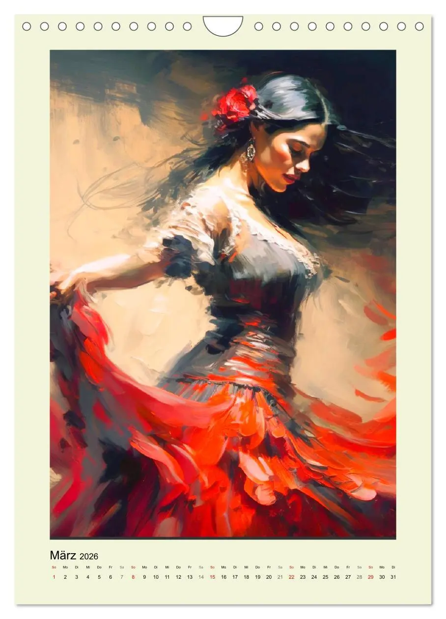 Bild: 9783516316896 | Flamenco. Anmutige Tänzerinnen. Illustrationen (Wandkalender 2026...