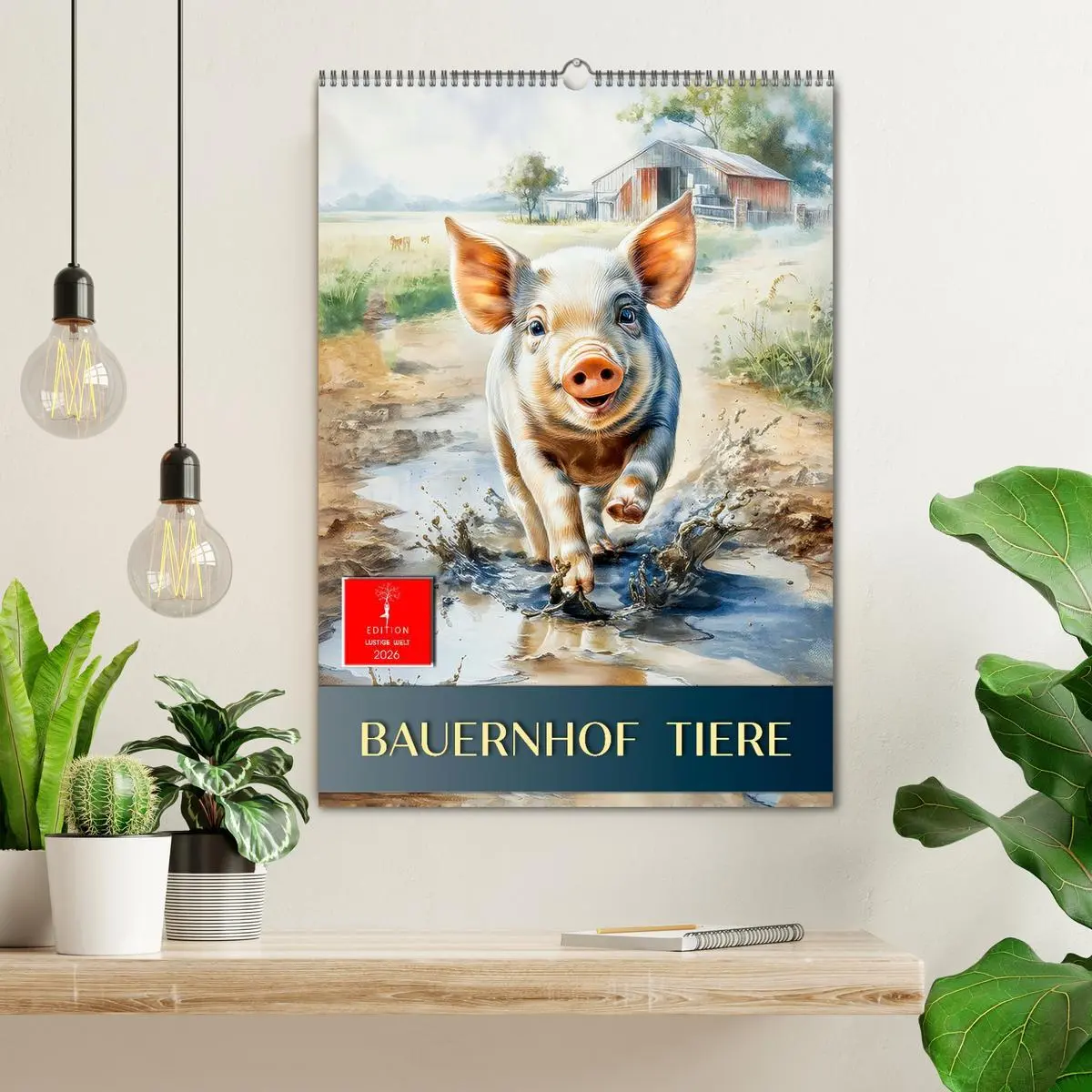 Bild: 9783516626896 | Bauernhof Tiere (Wandkalender 2026 DIN A2 hoch), CALVENDO...