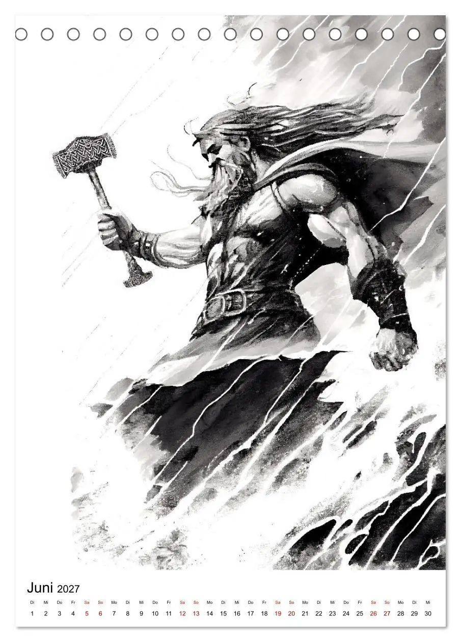 Bild: 9783569336896 | Welt und Mythologie der Wikinger (Tischkalender 2027 DIN A5 hoch),...