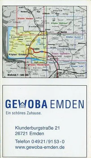 Bild: 9783896416896 | Emden, KVplan, Radkarte/Freizeitkarte/Stadtplan, 1:30.000 / 1:15.000