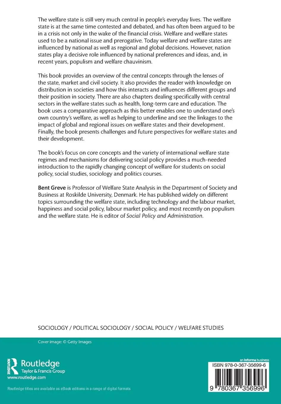 Rückseite: 9780367356996 | Welfare and the Welfare State | Central Issues Now and in the Future