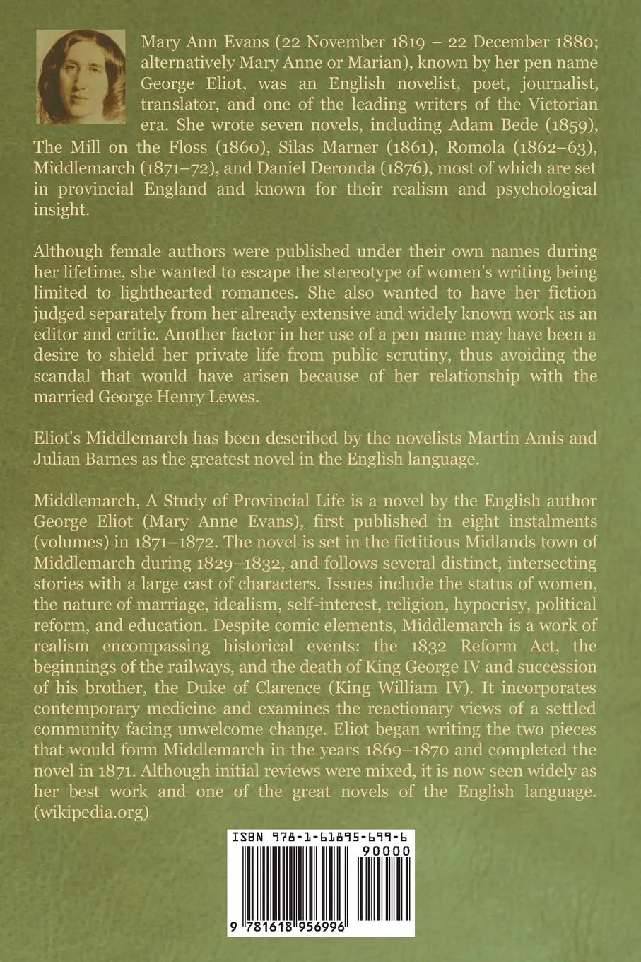 Rückseite: 9781618956996 | Felix Holt, the Radical | George Eliot | Taschenbuch | Englisch | 2019