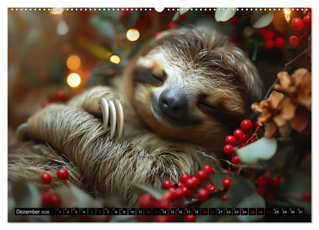 Bild: 9783457386996 | Faultiere - entspannt durchs Jahr (Wandkalender 2026 DIN A2 quer),...
