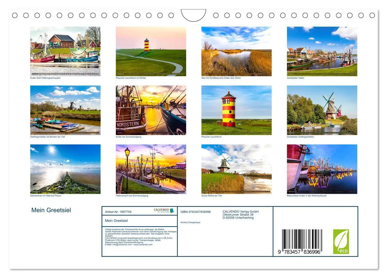 Bild: 9783457836996 | Mein Greetsiel (Wandkalender 2026 DIN A4 quer), CALVENDO...