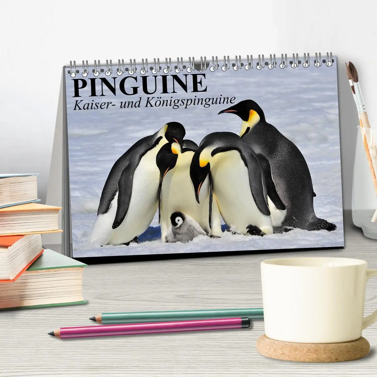 Bild: 9783516096996 | Pinguine - Kaiser- und Königspinguine (Tischkalender 2026 DIN A5...