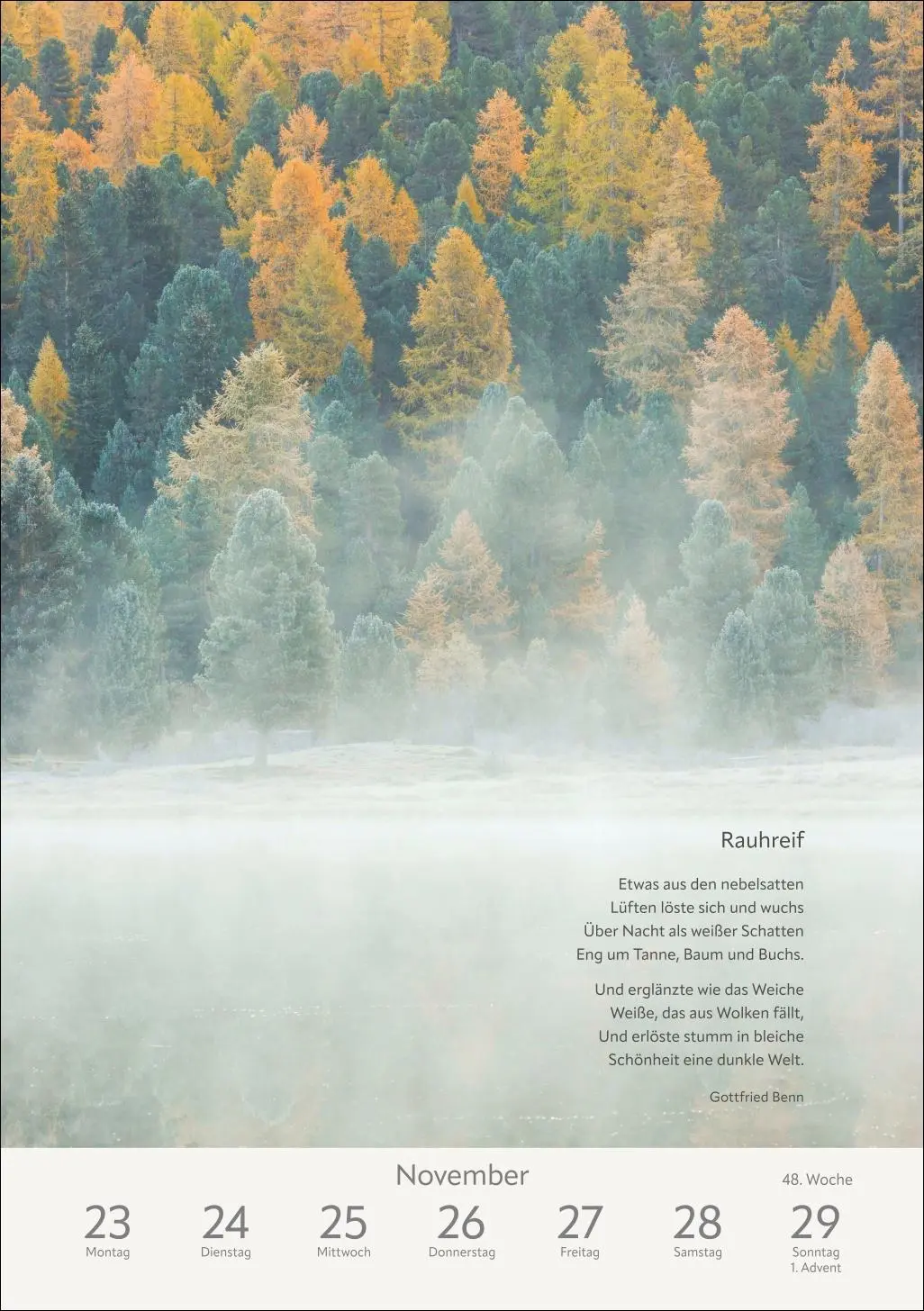 Bild: 9783840036996 | Literaturkalender Natur Wochen-Kulturkalender 2026 | Ruth Dangelmeier