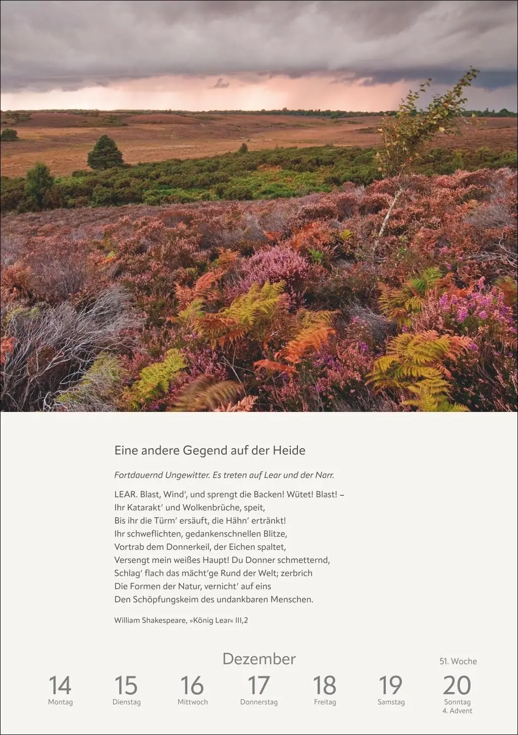 Bild: 9783840036996 | Literaturkalender Natur Wochen-Kulturkalender 2026 | Ruth Dangelmeier