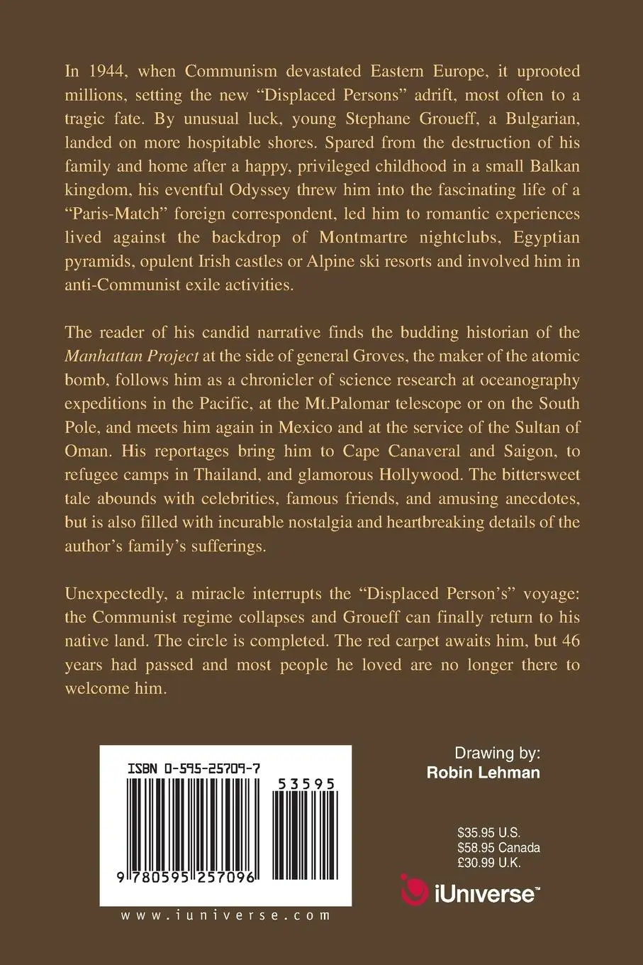 Rückseite: 9780595257096 | My Odyssey | Stephane Groueff | Taschenbuch | Kartoniert / Broschiert