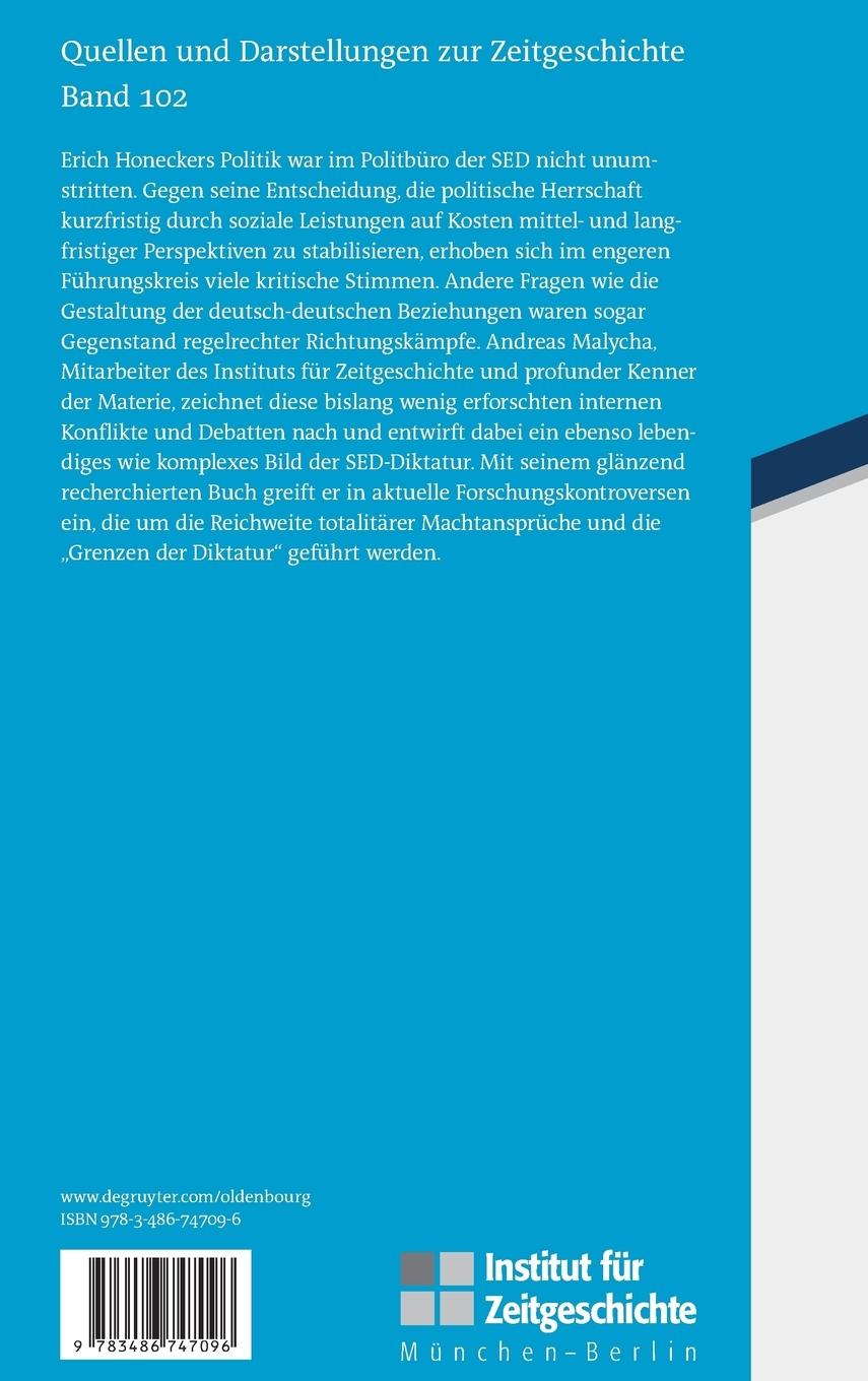 Rückseite: 9783486747096 | Die SED in der Ära Honecker | Andreas Malycha | Buch | VIII | Deutsch
