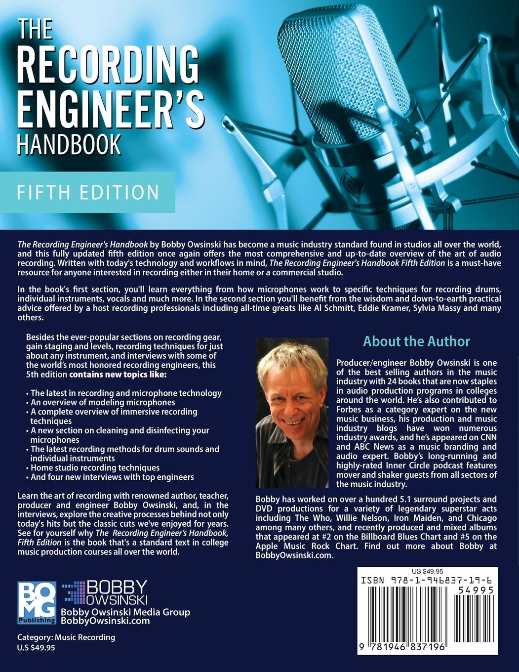 Rückseite: 9781946837196 | The Recording Engineer's Handbook 5th Edition | Bobby Owsinski | Buch