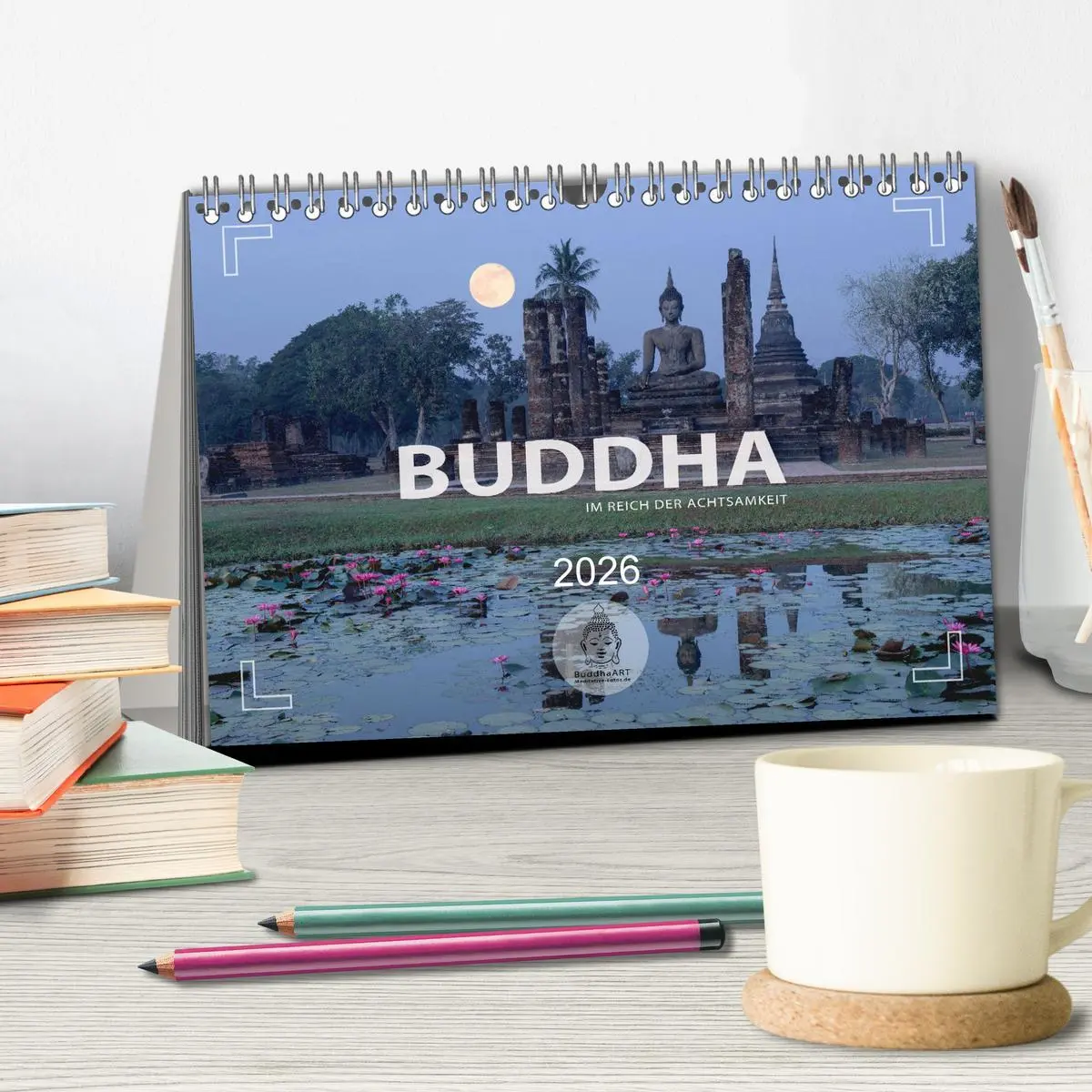 Bild: 9783457577196 | BUDDHA - Im Reich der Achtsamkeit (Tischkalender 2026 DIN A5 quer),...