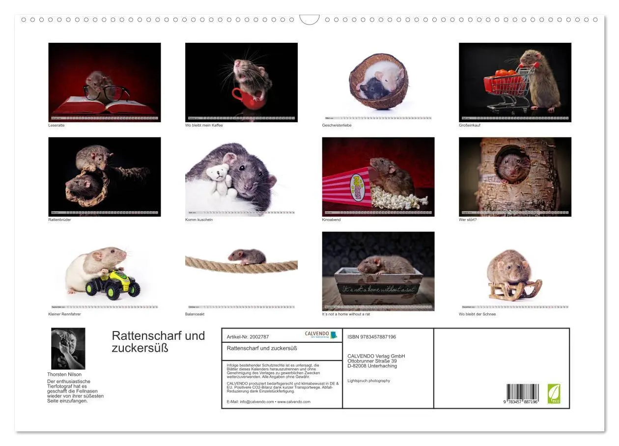 Bild: 9783457887196 | Rattenscharf und zuckersüß (Wandkalender 2026 DIN A2 quer),...