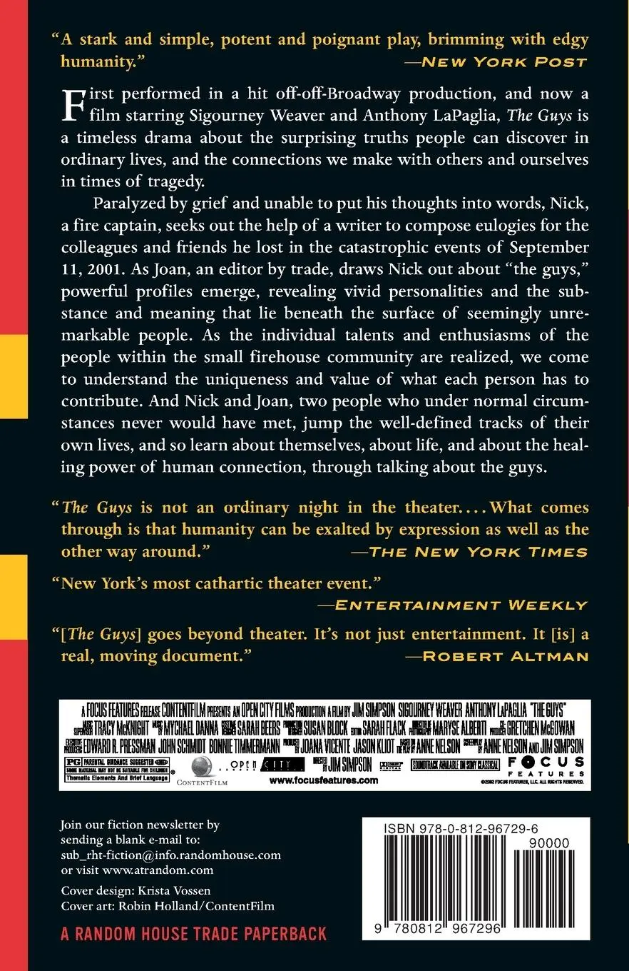 Rückseite: 9780812967296 | The Guys | A Play | Anne Nelson | Taschenbuch | Englisch | 2002